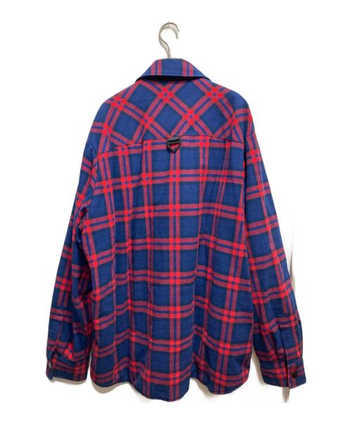 DIESEL（ディーゼル）DIESEL (ディーゼル) -TANIFER チェック オーバーシャツジャケット ネイビー サイズ:XLの古着・服飾アイテム