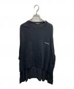 UNDERCOVERアンダーカバー）の古着「ロゴ刺繍オーバーサイズTシャツ」｜ブラック