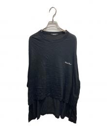 UNDERCOVER（アンダーカバー）の古着「ロゴ刺繍オーバーサイズTシャツ」｜ブラック