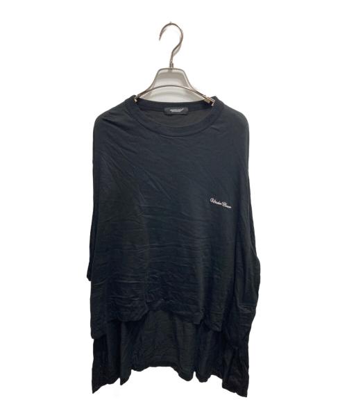 UNDERCOVER（アンダーカバー）UNDERCOVER (アンダーカバー) ロゴ刺繍オーバーサイズTシャツ ブラック サイズ:1の古着・服飾アイテム