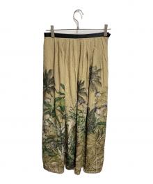 GRACE CLASS（グレースクラス）の古着「ラメ入りボタニカル柄スカート」｜ベージュ