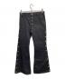 SHIKITARI（シキタリ）の古着「Side snap bell-bottom denim」｜ブラック