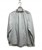 MACKINTOSH PHILOSOPHYマッキントッシュ フィロソフィー）の古着「GREY LABEL ギャザースタンドブラウス」｜ブルー