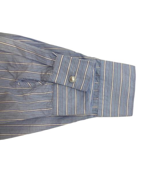 La boutique BonBon（ラブティックボンボン）La boutique BonBon (ラブティックボンボン) ストライプクロップドシャツ ホワイト×ブルー サイズ:FREEの古着・服飾アイテム