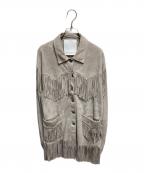 blusottoブルソット）の古着「ウエスタンレザージャケット」｜グレー