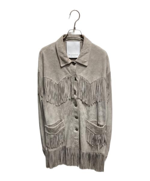 blusotto（ブルソット）blusotto (ブルソット) ウエスタンレザージャケット グレー サイズ:Ⅿの古着・服飾アイテム