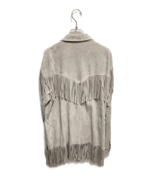 blusotto（ブルソット）blusotto (ブルソット) ウエスタンレザージャケット グレー サイズ:Ⅿの古着・服飾アイテム