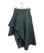 Ujohウジョー）の古着「アシンメトリースカート」｜グリーン