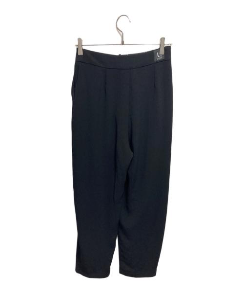 ARMANI EXCHANGE（アルマーニ エクスチェンジ）ARMANI EXCHANGE (アルマーニ エクスチェンジ) Solid Pleated High Rise Trousers ブラック サイズ:4の古着・服飾アイテム