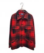 PENDLETONペンドルトン）の古着「70s 4ポケットチェックジャケット」｜レッド