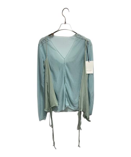 PUBLIC TOKYO（パブリックトウキョウ）PUBLIC TOKYO (パブリックトウキョウ) シースルーレイヤード 2wayラップ グリーン サイズ:ＦＲＥＥ 未使用品の古着・服飾アイテム