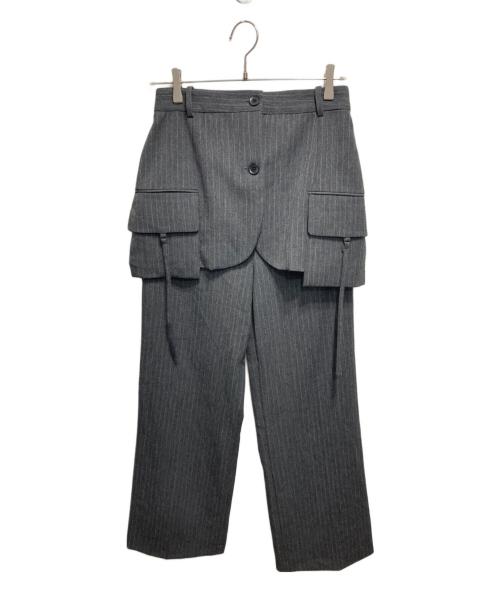 ZARA（ザラ）ZARA (ザラ) MAISON SPECIAL (メゾンスペシャル) スカート オーバー パンツ グレー サイズ:Ｓ/Ｍの古着・服飾アイテム