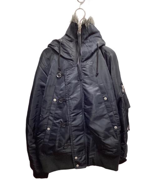syte yohji yamamoto（サイト ヨウジヤマモト）syte yohji yamamoto (サイト ヨウジヤマモト) N-2B ボンバージャケット ネイビー サイズ:3の古着・服飾アイテム
