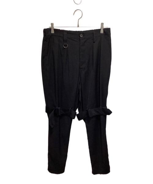 syte yohji yamamoto（サイト ヨウジヤマモト）syte yohji yamamoto (サイト ヨウジヤマモト) PE/GABARDINE BELTED BANDAGE PANTS ブラック サイズ:34の古着・服飾アイテム