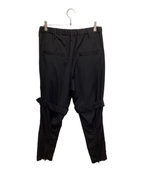 syte yohji yamamoto（サイト ヨウジヤマモト）syte yohji yamamoto (サイト ヨウジヤマモト) PE/GABARDINE BELTED BANDAGE PANTS ブラック サイズ:34の古着・服飾アイテム