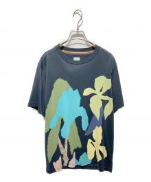 PAUL SMITH（ポールスミス）の古着「Irisプリント半袖カットソー」｜ブラック
