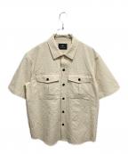 PAUL SMITHポールスミス）の古着「エアリーシアサッカー 半袖シャツ」｜ベージュ