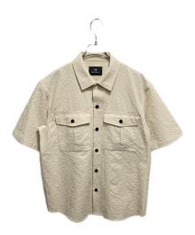 PAUL SMITH（ポールスミス）の古着「エアリーシアサッカー 半袖シャツ」｜ベージュ