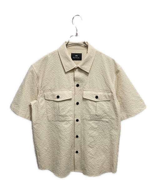 PAUL SMITH（ポールスミス）PAUL SMITH (ポールスミス) エアリーシアサッカー 半袖シャツ ベージュ サイズ:Ⅼの古着・服飾アイテム