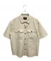 PAUL SMITH（ポールスミス）の古着「エアリーシアサッカー 半袖シャツ」｜ベージュ