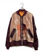 CHRISTIAN DADA×KAPPAクリスチャンダダ×カッパ）の古着「コラボSkelton Bomber Jacket」｜ボルドー