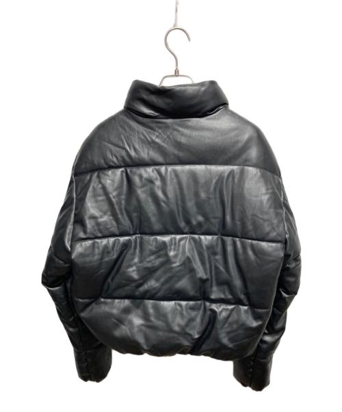 ZARA（ザラ）ZARA (ザラ) フェイクレザー中綿ジャケット ブラック サイズ:Sの古着・服飾アイテム