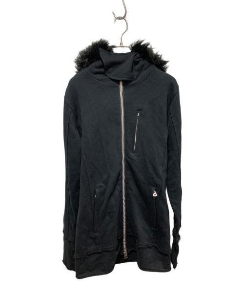 CIVARIZE（シヴァーライズ）CIVARIZE (シヴァーライズ) Black Fur Hoodie ブラック サイズ:44の古着・服飾アイテム