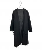 allurevilleアルアバイル）の古着「ウールリバースタンドロングコート」｜ブラック
