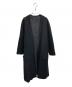 allureville（アルアバイル）の古着「ウールリバースタンドロングコート」｜ブラック