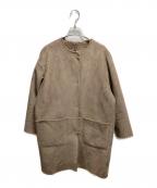 allurevilleアルアバイル）の古着「裏ファーノーカラーコート」｜ベージュ