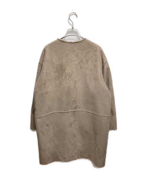 allureville（アルアバイル）allureville (アルアバイル) 裏ファーノーカラーコート ベージュ サイズ:2の古着・服飾アイテム