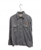 SUGAR CANEシュガーケーン）の古着「HICKORY L/S WORK SHIRTS」｜インディゴ