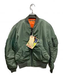 AVIREX（アヴィレックス）の古着「MILITARY JKT MA-1 COMMERCIAL FLIGHT JACKET」｜グリーン