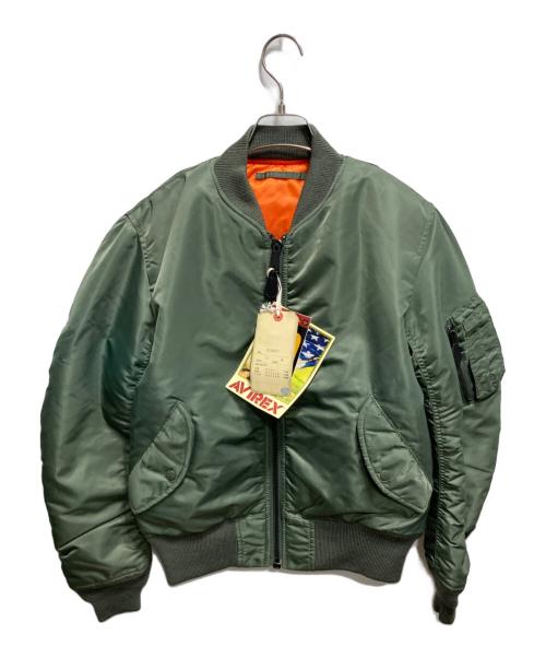 AVIREX（アヴィレックス）AVIREX (アヴィレックス) MILITARY JKT MA-1 COMMERCIAL FLIGHT JACKET グリーン サイズ:Ⅿ 未使用品の古着・服飾アイテム