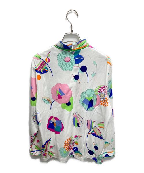 LEONARD SPORT（レオナール スポーツ）LEONARD SPORT (レオナール スポーツ) 総柄プリントハイネックカットソー マルチカラー サイズ:Ⅼの古着・服飾アイテム