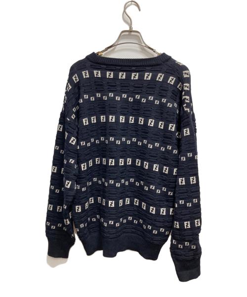 FENDI（フェンディ）FENDI (フェンディ) 【OLD】ズッカ柄ニット ネイビー サイズ:Ⅿの古着・服飾アイテム