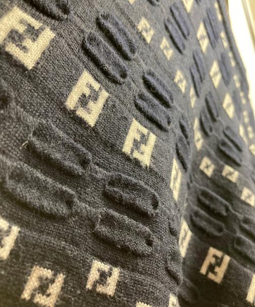 FENDI（フェンディ）FENDI (フェンディ) 【OLD】ズッカ柄ニット ネイビー サイズ:Ⅿの古着・服飾アイテム