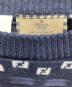 中古・古着 FENDI (フェンディ) 【OLD】ズッカ柄ニット ネイビー サイズ:Ⅿ：7000円