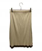 PLEATS PLEASEプリーツプリーズ）の古着「プリーツスカート」｜ベージュ