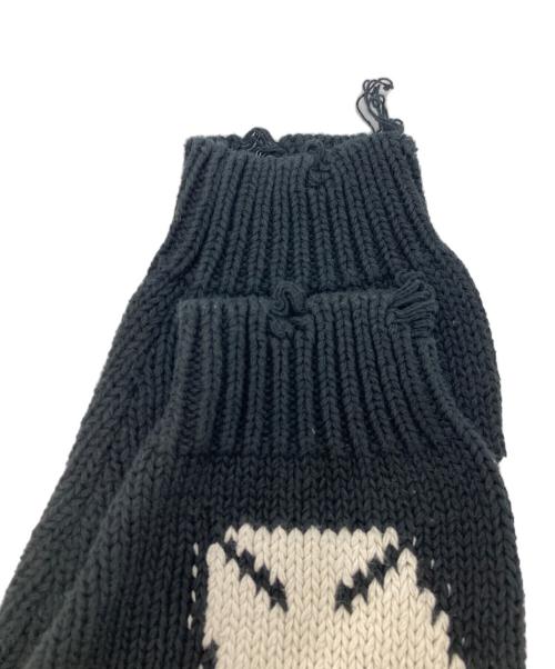 askyurself（アスクユアセルフ）askyurself (アスクユアセルフ) chunky banned knit ブラック サイズ:Ⅼの古着・服飾アイテム