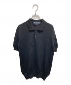 COMME des GARCONS HOMMEコムデギャルソン オム）の古着「ニットポロシャツ」｜ブラック