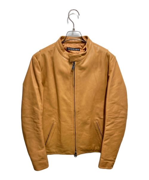 GENNARO（ジェンナロ）GENNARO (ジェンナロ) レザージャケット ブラウン サイズ:Ⅿの古着・服飾アイテム