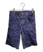 SPECIAL GUESTスペシャルゲスト）の古着「Shirt Pattern Camo Baggy Short」｜ブルー