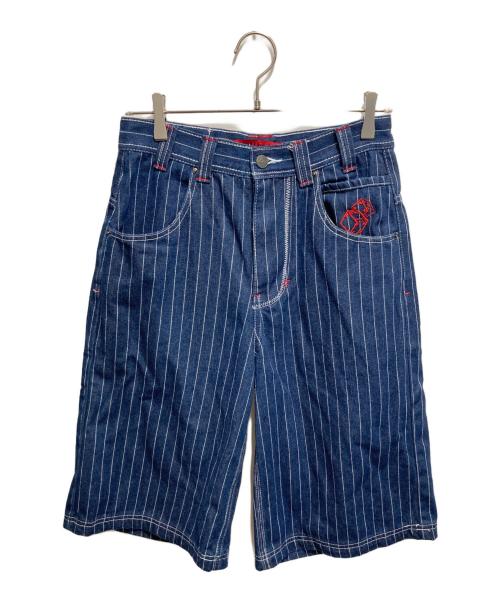 Jaded London（ジェイデッドロンドン）Jaded London (ジェイデッドロンドン) Ollie Pinstripe Jorts インディゴ サイズ:26の古着・服飾アイテム
