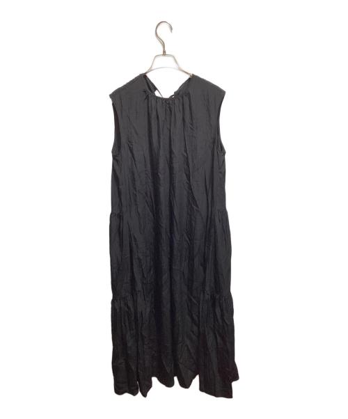 UNFILO（アンフィーロ）UNFILO (アンフィーロ) ワッシャーティアードワンピース ブラック サイズ:Mの古着・服飾アイテム