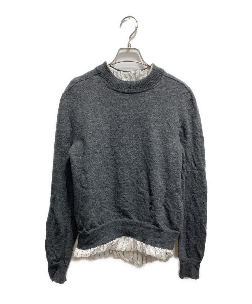 Maison Margiela（メゾンマルジェラ）Maison Margiela (メゾンマルジェラ) 24AW レイヤードニット グレー サイズ:Mの古着・服飾アイテム