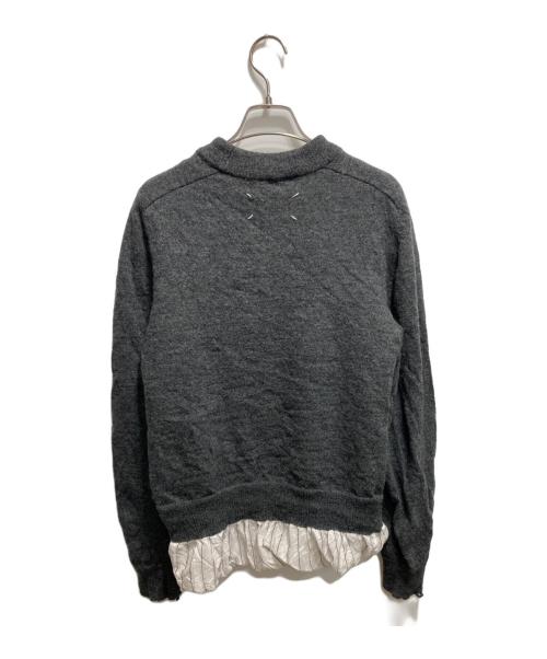 Maison Margiela（メゾンマルジェラ）Maison Margiela (メゾンマルジェラ) 24AW レイヤードニット グレー サイズ:Mの古着・服飾アイテム