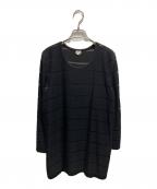 FOXEYフォクシー）の古着「ボーダーニット」｜ブラック