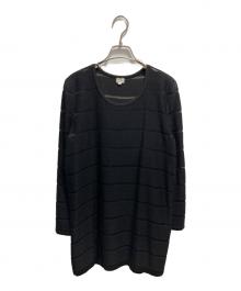 FOXEY（フォクシー）の古着「ボーダーニット」｜ブラック