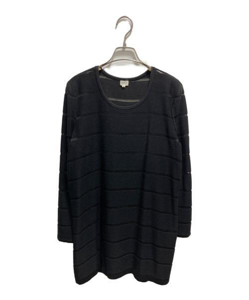 FOXEY（フォクシー）FOXEY (フォクシー) ボーダーニット ブラック サイズ:40の古着・服飾アイテム